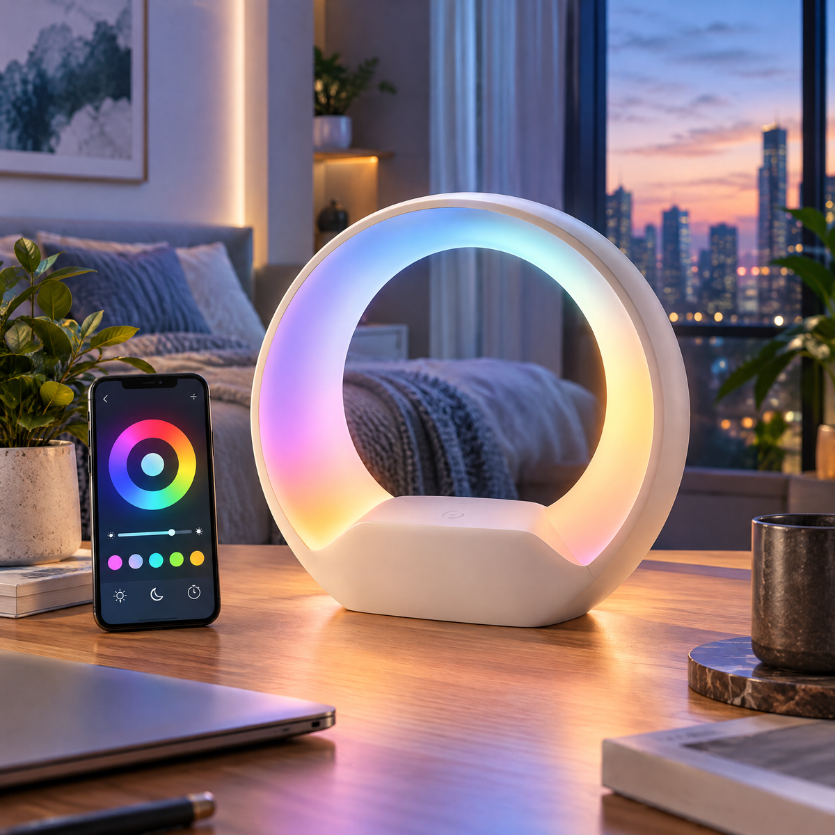 Hosiezc⢠HaloArc Ambient Table Lamp