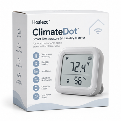 Hosiezc™ ClimateDot Smart Temperature & Humidity Monitor