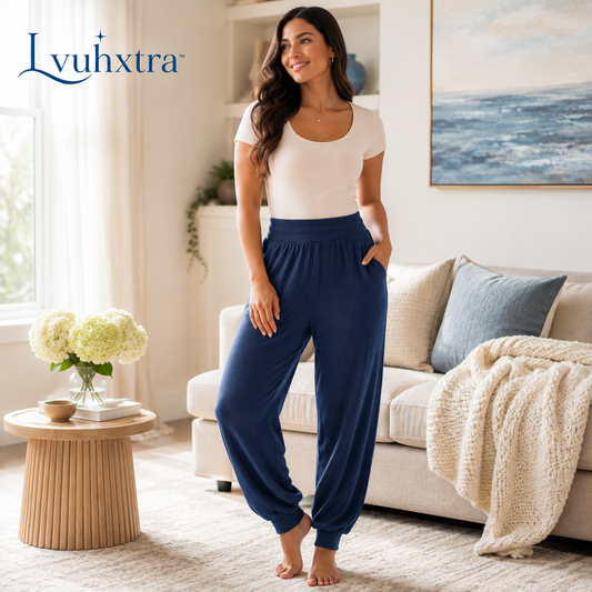 Lvuhxtra™ QuietForm Tapered Lounge Pants – Women’s High-Waisted Stretch Travel Joggers